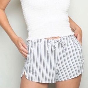 Brandy Melville Navy & White Striped Shorts